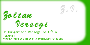 zoltan versegi business card